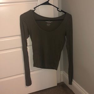 Olive green american eagle long sleeve